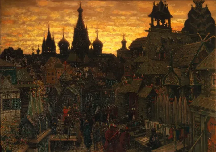 Framed Print : Ancient Moskow. Street in Kitay-gorod in the 17 century, 1900. Artist: Vasnetsov, Appolinari Mikhaylovich (1856-1933) Framed Print : Ancient Moskow. Street in Kitay-gorod in the 17 century, 1900. Artist: Vasnetsov, Appolinari Mikhaylovich (1856-1933)