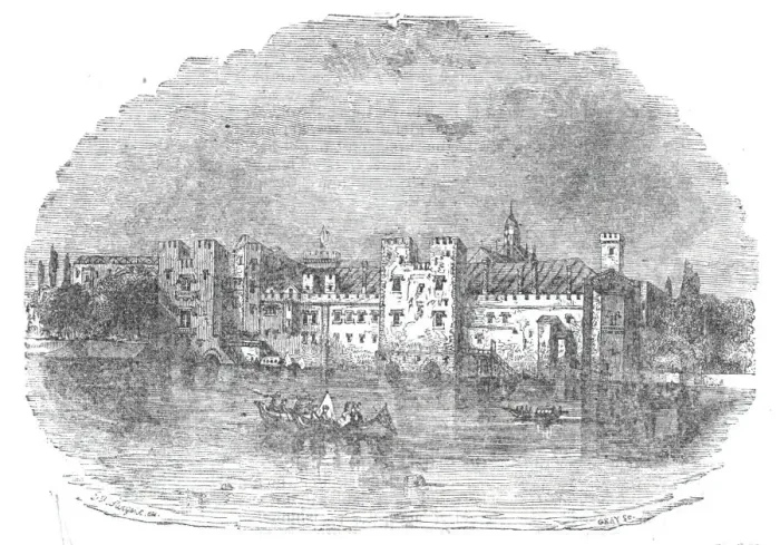 Framed Print : Ancient Palace of the Savoy, 1844. Creator: Gray Framed Print : Ancient Palace of the Savoy, 1844. Creator: Gray