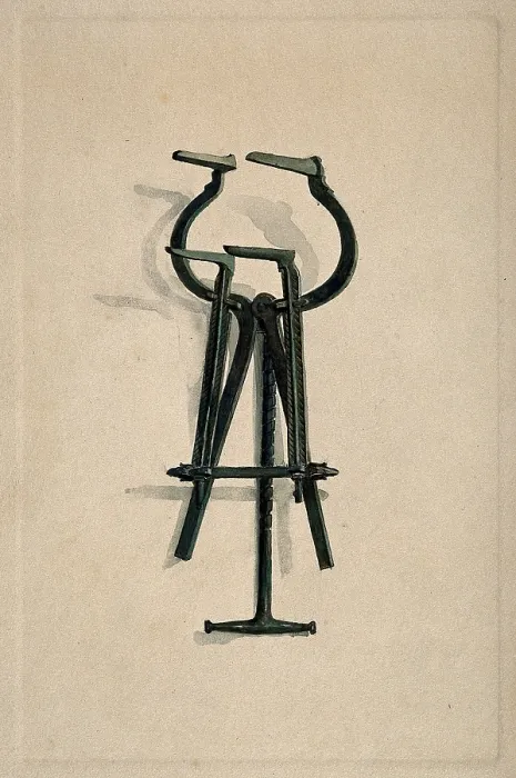 Framed Print : An ancient Roman surgical instrument, 1850-1910. Creator: Unknown Framed Print : An ancient Roman surgical instrument, 1850-1910. Creator: Unknown