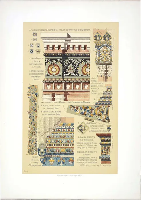 Framed Print : Ancient Russian Ornamental Tiles, 1895-1898. Artist: Suslov, Vladimir Vasilyevich (1857-1921) Framed Print : Ancient Russian Ornamental Tiles, 1895-1898. Artist: Suslov, Vladimir Vasilyevich (1857-1921)
