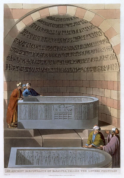 An Ancient Sarcophagus of Basaltes, called the Lovers Fountain, 1802. Artist