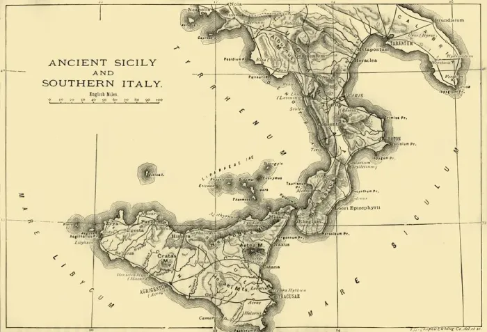 Framed Print : Ancient Sicily and Southern Italy, 1890. Creator: Unknown