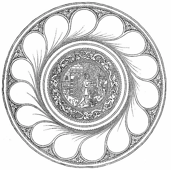 Ancient Silver Alms-Dish, 1850. Creator: Unknown
