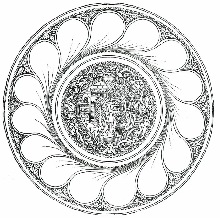 Framed Print : Ancient Silver Alms-Dish, 1850. Creator: Unknown Framed Print : Ancient Silver Alms-Dish, 1850. Creator: Unknown