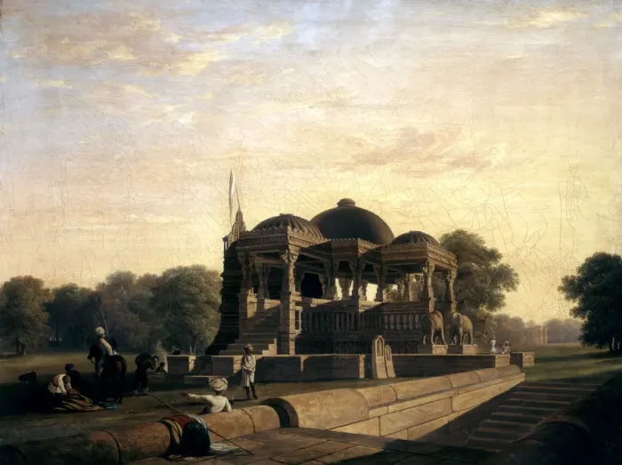 Framed Print : Ancient Temple at Hulwud, 1826. Artist: William Frederick Witherington Framed Print : Ancient Temple at Hulwud, 1826. Artist: William Frederick Witherington