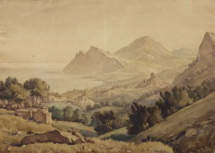 Framed Print : Ancient town. Artist: Bogayevsky, Konstantin Fyodorovich (1872-1943) Framed Print : Ancient town. Artist: Bogayevsky, Konstantin Fyodorovich (1872-1943)
