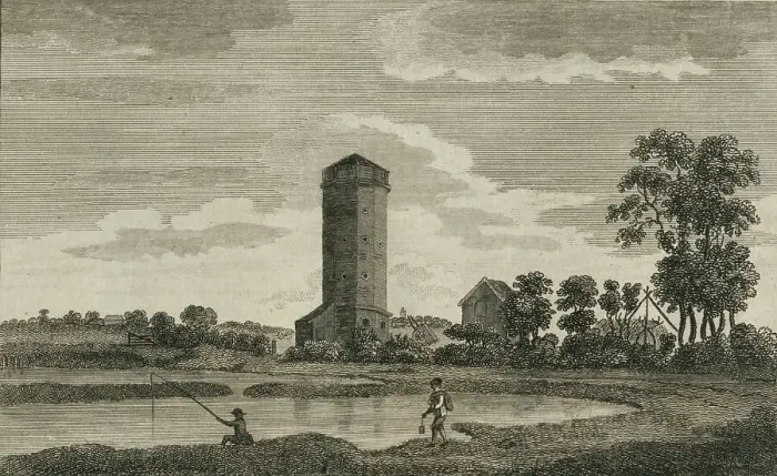 Framed Print : An Ancient Water Tower, in Hampshire, 1786. Artist: Sparrow