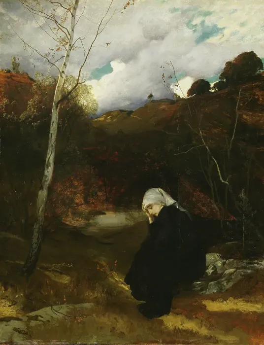 Framed Print : Andante. Autumn Evening, 1879. Creator: Eilif Peterssen