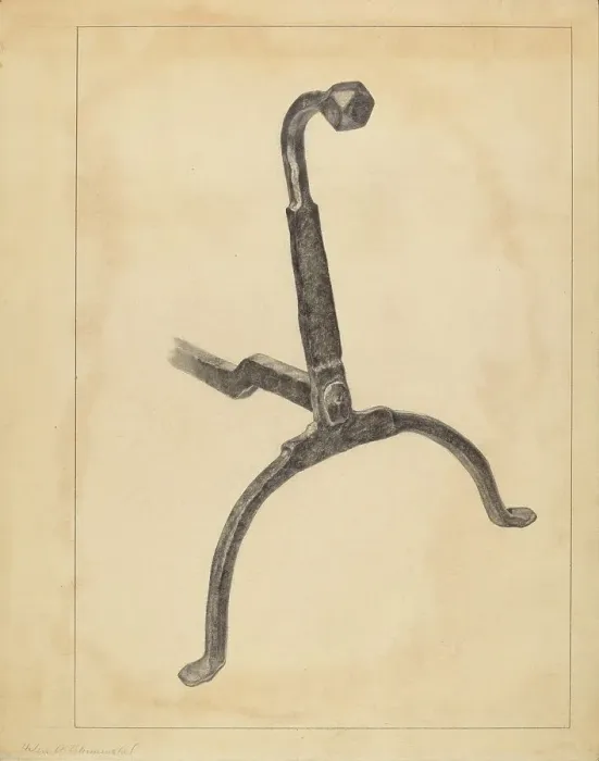 Framed Print : Andiron, 1935 / 1942. Creator: Helen Blumenstiel Framed Print : Andiron, 1935 / 1942. Creator: Helen Blumenstiel