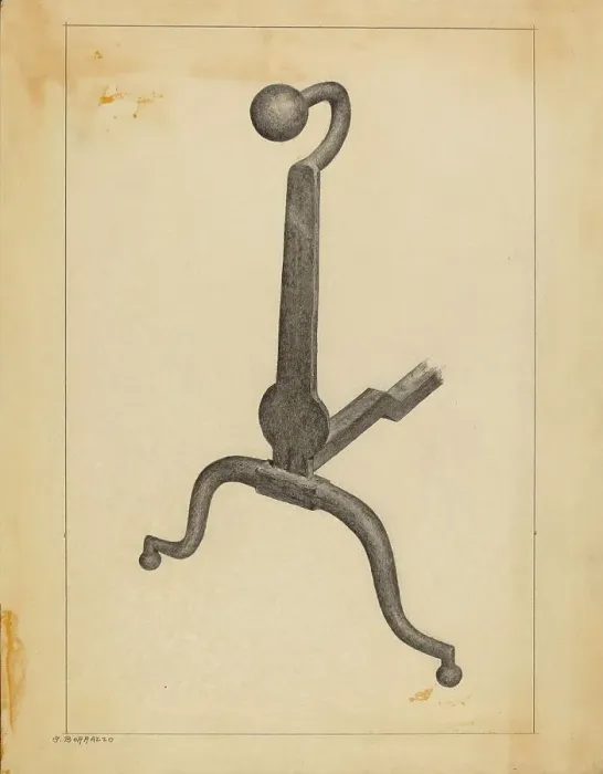Framed Print : Andiron, 1935 / 1942. Creator: Salvatore Borrazzo Framed Print : Andiron, 1935 / 1942. Creator: Salvatore Borrazzo