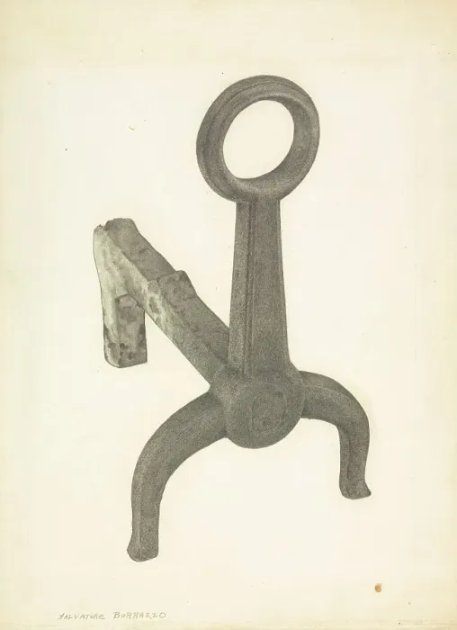 Framed Print : Andiron, 1935 / 1942. Creator: Salvatore Borrazzo Framed Print : Andiron, 1935 / 1942. Creator: Salvatore Borrazzo
