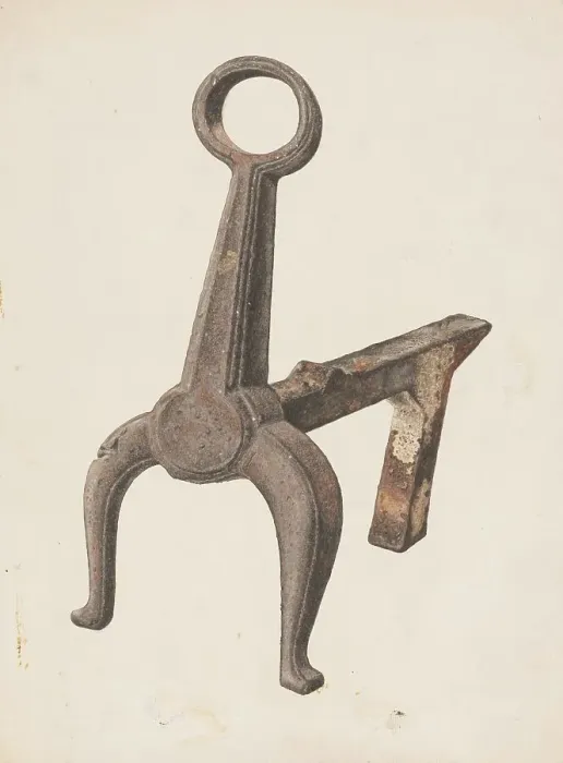 Framed Print : Andiron, c. 1938. Creator: Eugene Bartz Framed Print : Andiron, c. 1938. Creator: Eugene Bartz