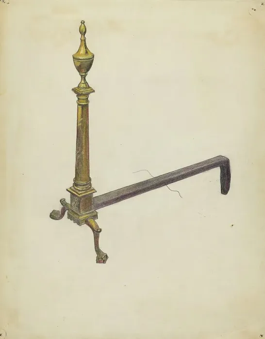 Framed Print : Andiron, c. 1953. Creator: Max Schwartz Framed Print : Andiron, c. 1953. Creator: Max Schwartz