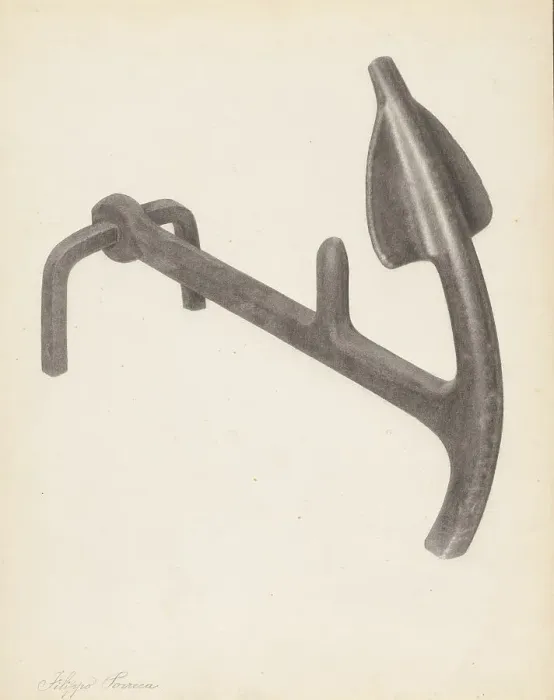 Framed Print : Andiron (one of pair), c. 1938. Creator: Filippo Porreca Framed Print : Andiron (one of pair), c. 1938. Creator: Filippo Porreca