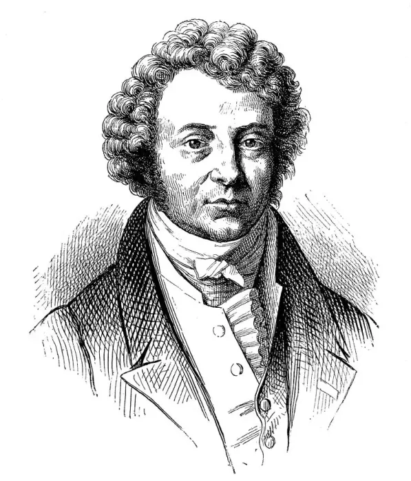 Framed Print : Andre-Marie Ampere (1775-1836), French mathematician and physicist, 19th century