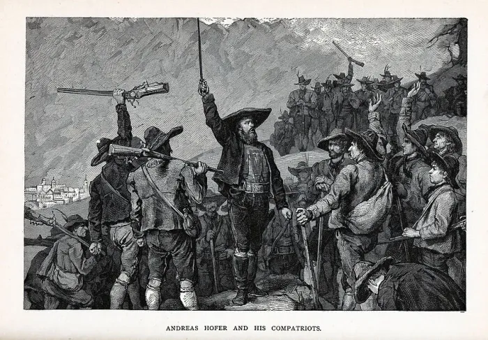 Framed Print : Andreas Hofer and his Compatriots, 1882. Artist: Anonymous Framed Print : Andreas Hofer and his Compatriots, 1882. Artist: Anonymous