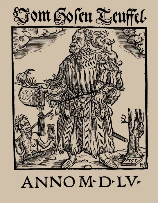 Framed Print : Andreas Musculus: The Trouser Devil (Vom Hosenteufel), 1555