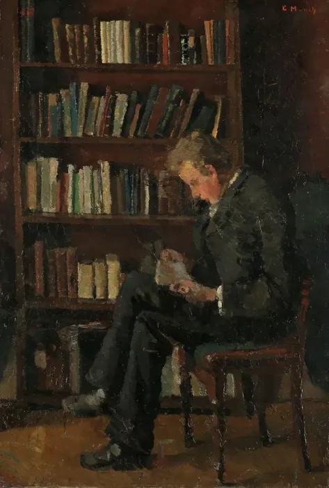 Framed Print : Andreas Reading, between 1882 and 1883. Creator: Edvard Munch Framed Print : Andreas Reading, between 1882 and 1883. Creator: Edvard Munch
