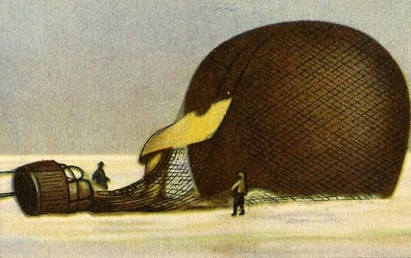 Andrees Arctic balloon after the crash, 1897, (1932). Creator: Unknown