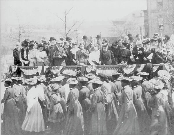 Andrew Carnegie at the 25th anniversary of the Tuskegee Institute, c1906 April 24. Creator: Frances Benjamin Johnston