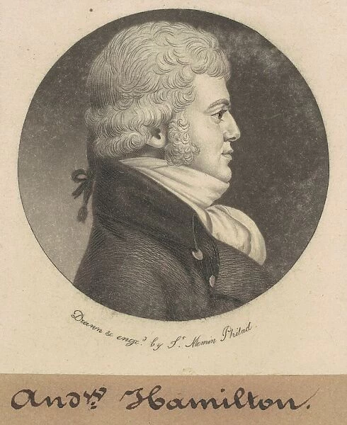 Andrew Hamilton, 1799. Creator: Charles Balthazar Julien Fevret de Saint-Memin