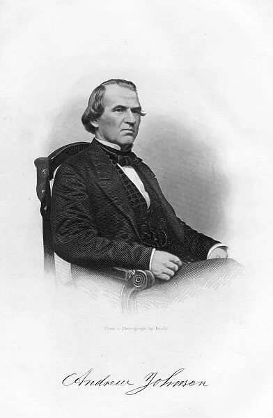 Andrew Johnson, 16th President of the United States, 1862-1867. Artist: Brady
