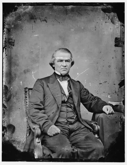Framed Print : Andrew Johnson, between 1860 and 1875. Creator: Unknown Framed Print : Andrew Johnson, between 1860 and 1875. Creator: Unknown