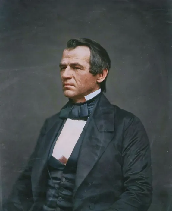 Framed Print : Andrew Johnson, half-length portrait, seated, facing left, 1860. Creator: Jesse Harrison Whitehurst Framed Print : Andrew Johnson, half-length portrait, seated, facing left, 1860. Creator: Jesse Harrison Whitehurst