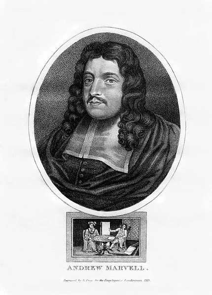 Andrew Marvell, English metaphysical poet, (1815). Artist: R Page