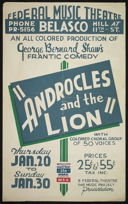 Framed Print : Androcles and the Lion, [193-]. Creator: Unknown