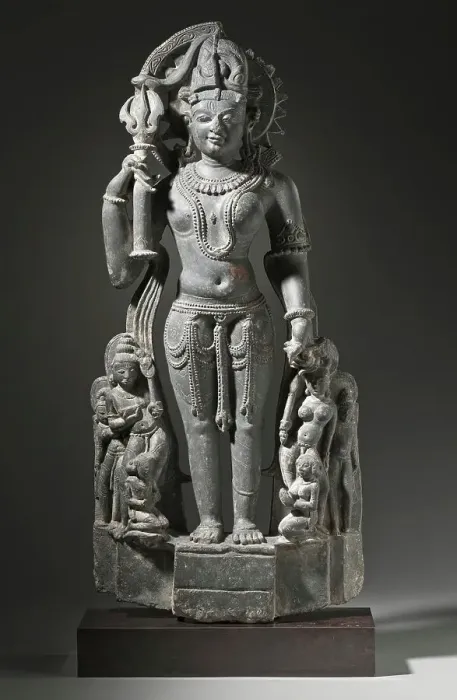 Framed Print : The Androgynous Form of Shiva and Parvati (Ardhanarishvara), 11th century. Creator: Unknown Framed Print : The Androgynous Form of Shiva and Parvati (Ardhanarishvara), 11th century. Creator: Unknown