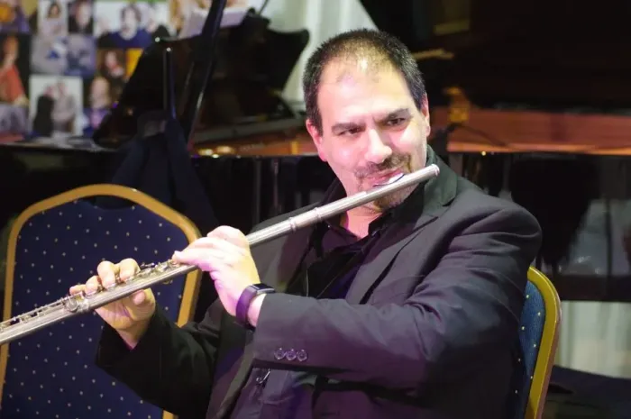 Framed Print : Andy Panayi, Watermill Jazz Club, Dorking, Surrey, 12 March 2019. Creator: Brian O Connor Framed Print : Andy Panayi, Watermill Jazz Club, Dorking, Surrey, 12 March 2019. Creator: Brian O Connor
