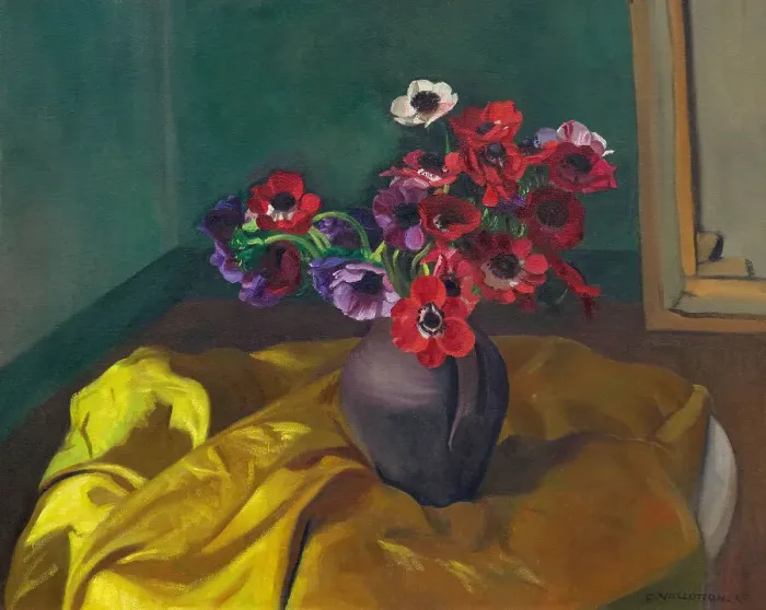 Framed Print : Anemones, 1915. Creator: Vallotton, Felix Edouard (1865-1925) Framed Print : Anemones, 1915. Creator: Vallotton, Felix Edouard (1865-1925)