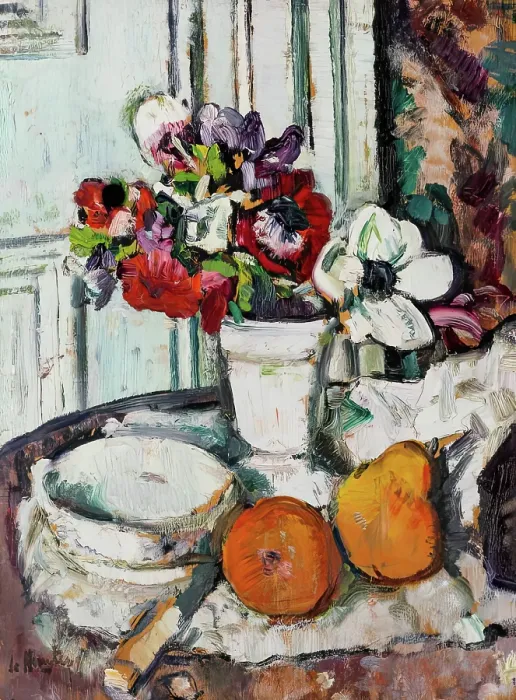 Framed Print : Anemones, 1925-1931. Creator: George Leslie Hunter Framed Print : Anemones, 1925-1931. Creator: George Leslie Hunter