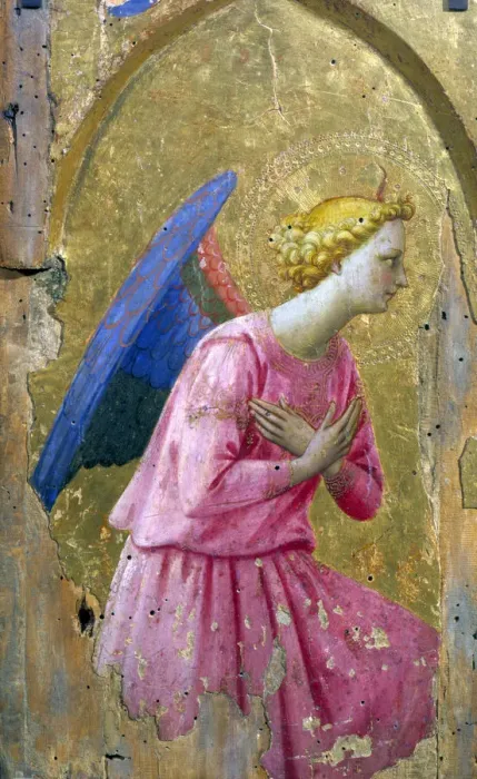 Framed Print : Angel in Adoration, mid 15th century. Artist: Studio of Fra Angelico Framed Print : Angel in Adoration, mid 15th century. Artist: Studio of Fra Angelico