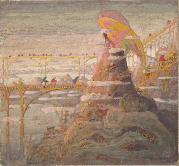 Framed Print : Angel (Angel Prelude), 1909. Creator: Ciurlionis, Mikalojus Konstantinas (1875-1911) Framed Print : Angel (Angel Prelude), 1909. Creator: Ciurlionis, Mikalojus Konstantinas (1875-1911)