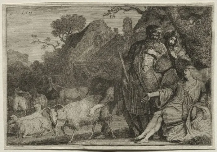 Framed Print : An Angel Foretells the Birth of Abrahams Son, 1638. Creator: Gerrit Claesz. Bleker (Dutch, 1656) Framed Print : An Angel Foretells the Birth of Abrahams Son, 1638. Creator: Gerrit Claesz. Bleker (Dutch, 1656)