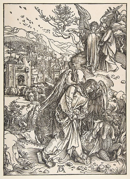 The Angel with the Key to Bottomless Pit, 1511. Creator: Albrecht Durer