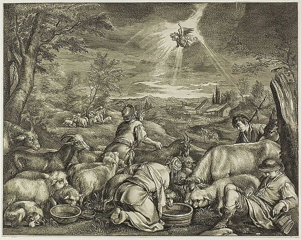 The Angel Promising the Land of Sichem to Abraham, n.d. Creator: Cornelis de Visscher