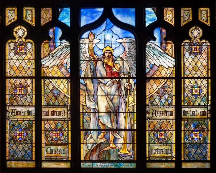 Framed Print : Angel of the Resurrection, 1903-1904. Creators: Frederick Wilson, Tiffany & Co Framed Print : Angel of the Resurrection, 1903-1904. Creators: Frederick Wilson, Tiffany & Co