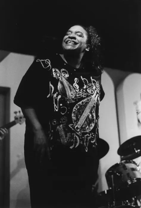 Framed Print : Angela Brown, 100 Club, London, 1993. Creator: Brian Foskett Framed Print : Angela Brown, 100 Club, London, 1993. Creator: Brian Foskett