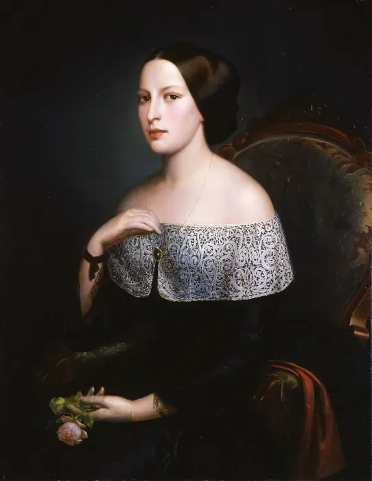 Framed Print : Angela Fassetta, c 1850. Creator: Schiavoni, Felice (1803-1881) Framed Print : Angela Fassetta, c 1850. Creator: Schiavoni, Felice (1803-1881)