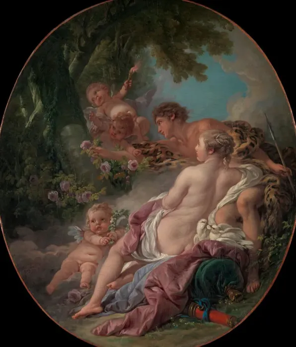 Framed Print : Angelica and Medoro, 1763. Creator: Francois Boucher Framed Print : Angelica and Medoro, 1763. Creator: Francois Boucher
