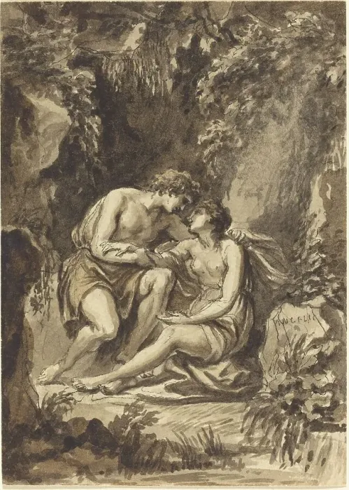 Framed Print : Angelica and Medoro. Creator: Giovanni Battista Cipriani Framed Print : Angelica and Medoro. Creator: Giovanni Battista Cipriani