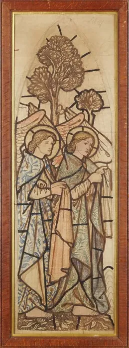 Framed Print : Two Angels, 1862. Creator: Sir Edward Coley Burne-Jones Framed Print : Two Angels, 1862. Creator: Sir Edward Coley Burne-Jones