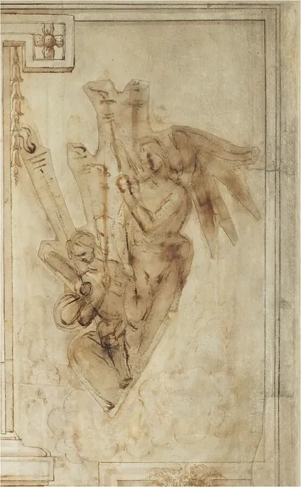 Framed Print : Two Angels Carrying Torches, c. 1501. Creator: Filippino Lippi Framed Print : Two Angels Carrying Torches, c. 1501. Creator: Filippino Lippi