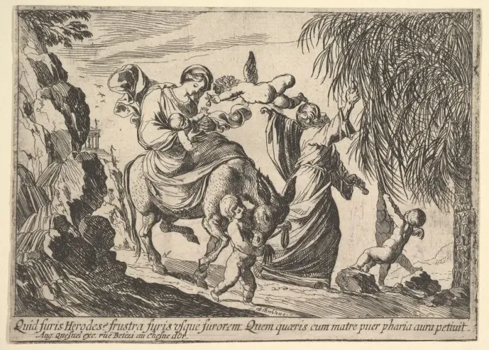Framed Print : Angels Giving Dates to Child, 1610-42. Creator: Pierre Brebiette Framed Print : Angels Giving Dates to Child, 1610-42. Creator: Pierre Brebiette
