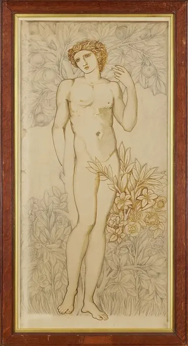 Framed Print : The Angels of the Hierarchy - Male Nude - Imago Dei (In the Image of God - Adam), 1873. Creator: Sir Edward Coley Burne-Jones Framed Print : The Angels of the Hierarchy - Male Nude - Imago Dei (In the Image of God - Adam), 1873. Creator: Sir Edward Coley Burne-Jones