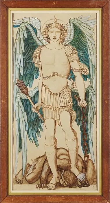 Framed Print : The Angels of the Hierarchy - Principates, 1873. Creator: Sir Edward Coley Burne-Jones Framed Print : The Angels of the Hierarchy - Principates, 1873. Creator: Sir Edward Coley Burne-Jones