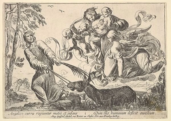 Angels Lifting Virgin and Child, 1610-42. Creator: Pierre Brebiette